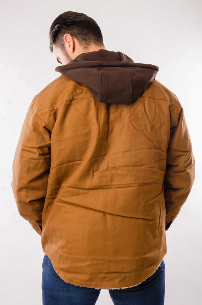 Sherpa Lined Duck Jacket - BRN