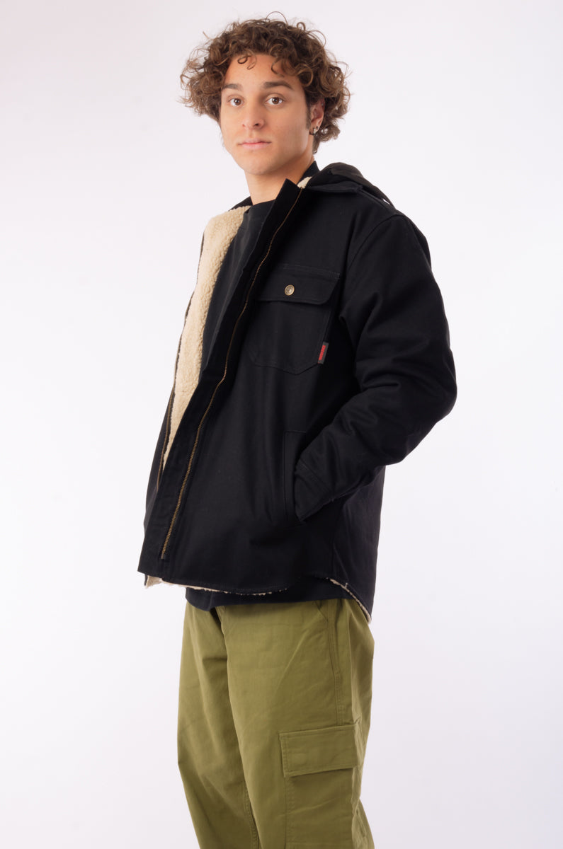 Sherpa Lined Duck Jacket - BLK