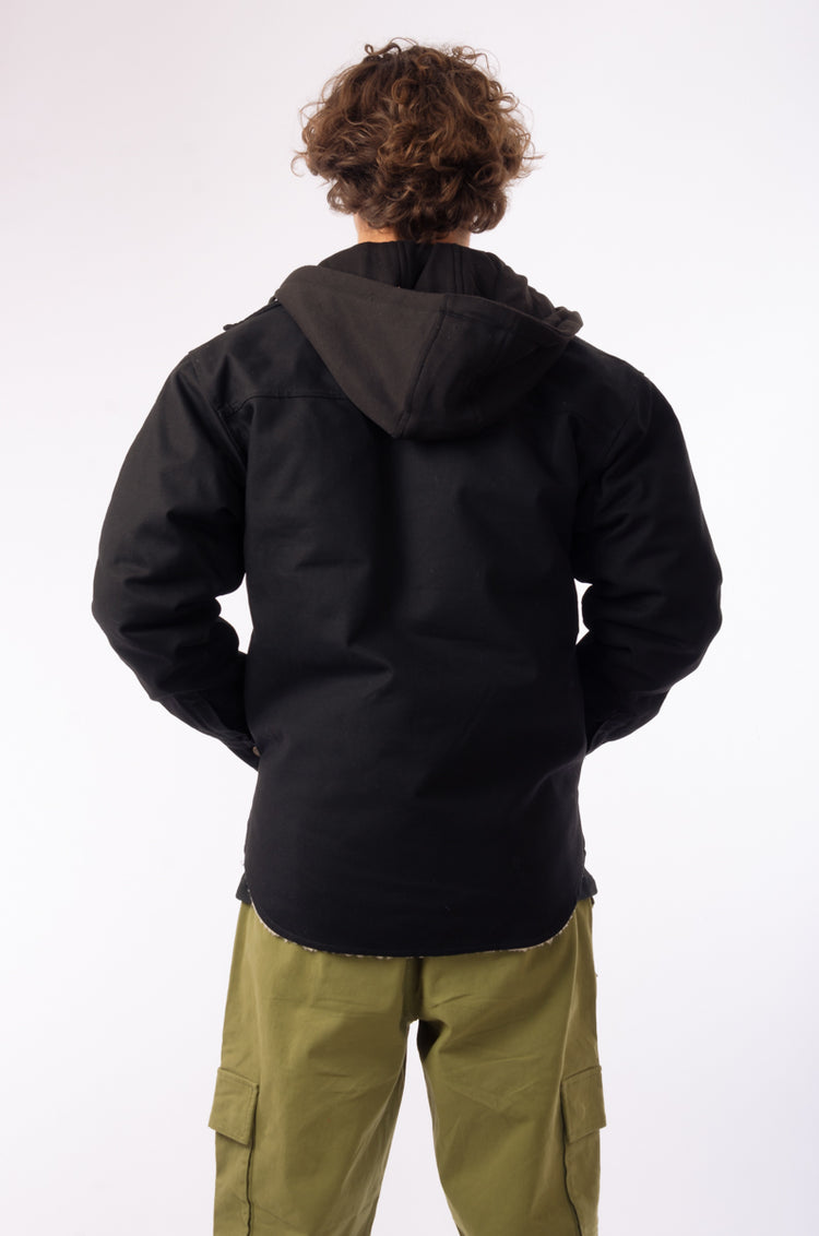 Sherpa Lined Duck Jacket - BLK