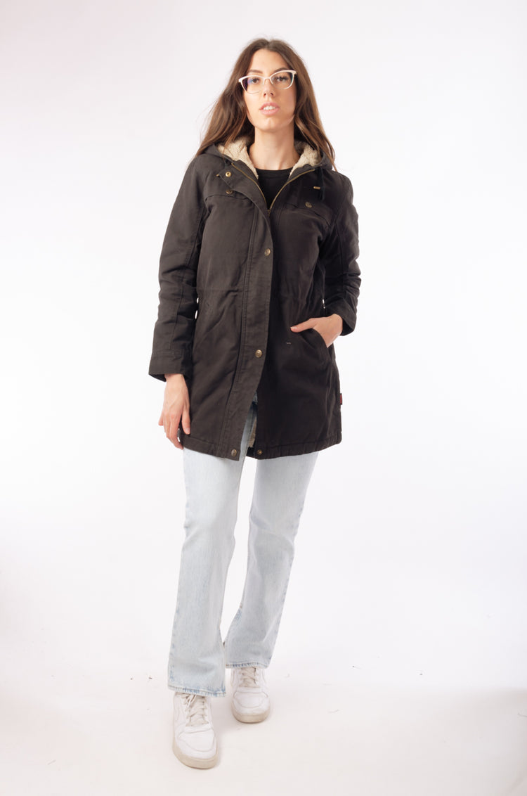 Sherpa Lined Jacket - BLK