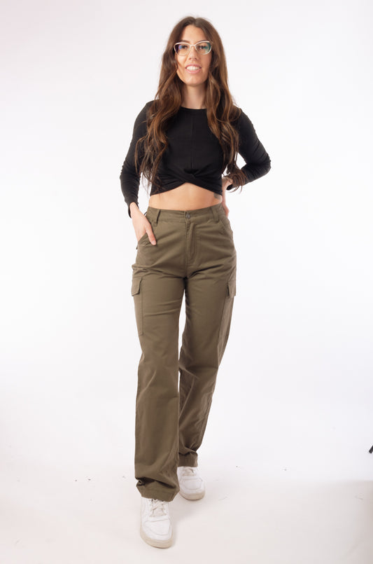 Straight Cut Cargo Pants - MIL