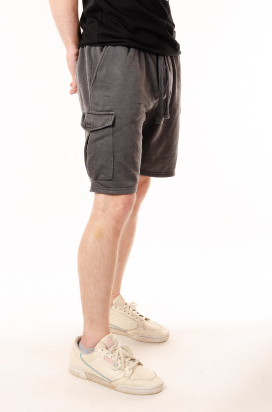 Wake Fleece Cargo Shorts - BLK