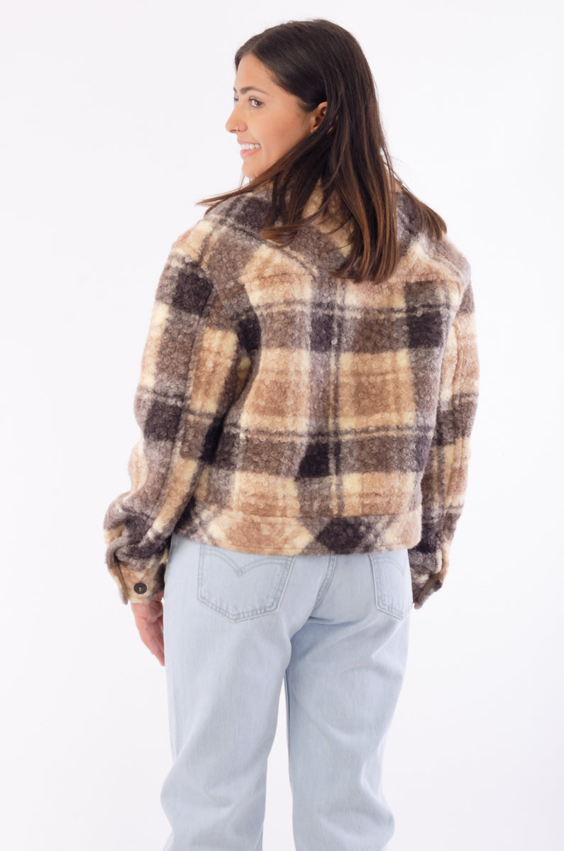 Zoe Plaid Short Shacket - TOF